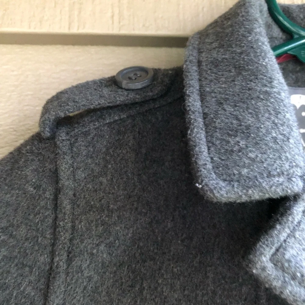 Appaman 4t Boys Gray Pea Coat with Red Lining